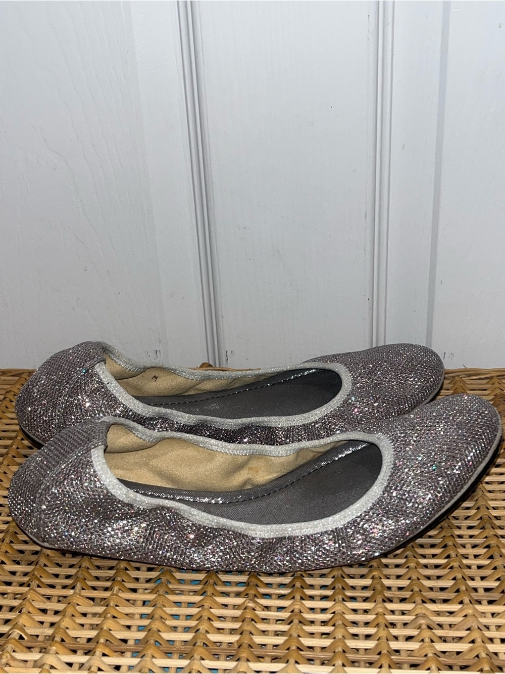 STUART WEITZMAN Glitter ballet flats